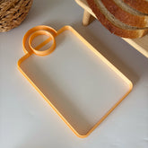 Round-Handled Cutting Board Template for Ceramics – Rectangular Clay Form  – (29 cm)